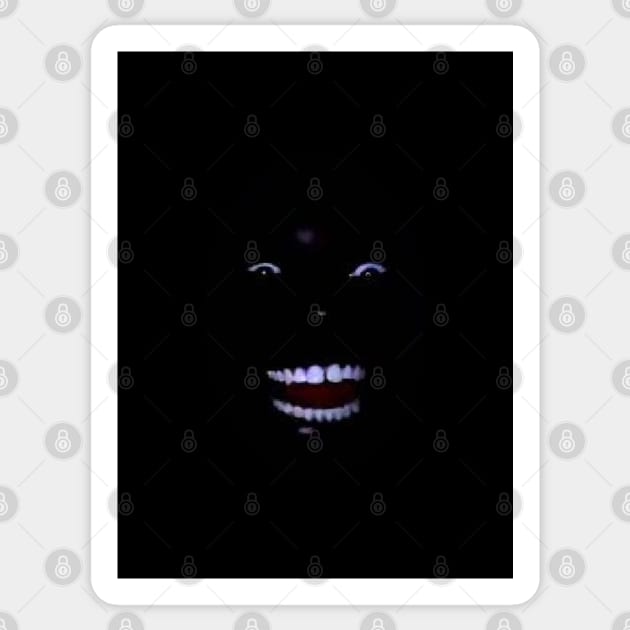 Black Man Laughing in the Dark Sticker by artsylab